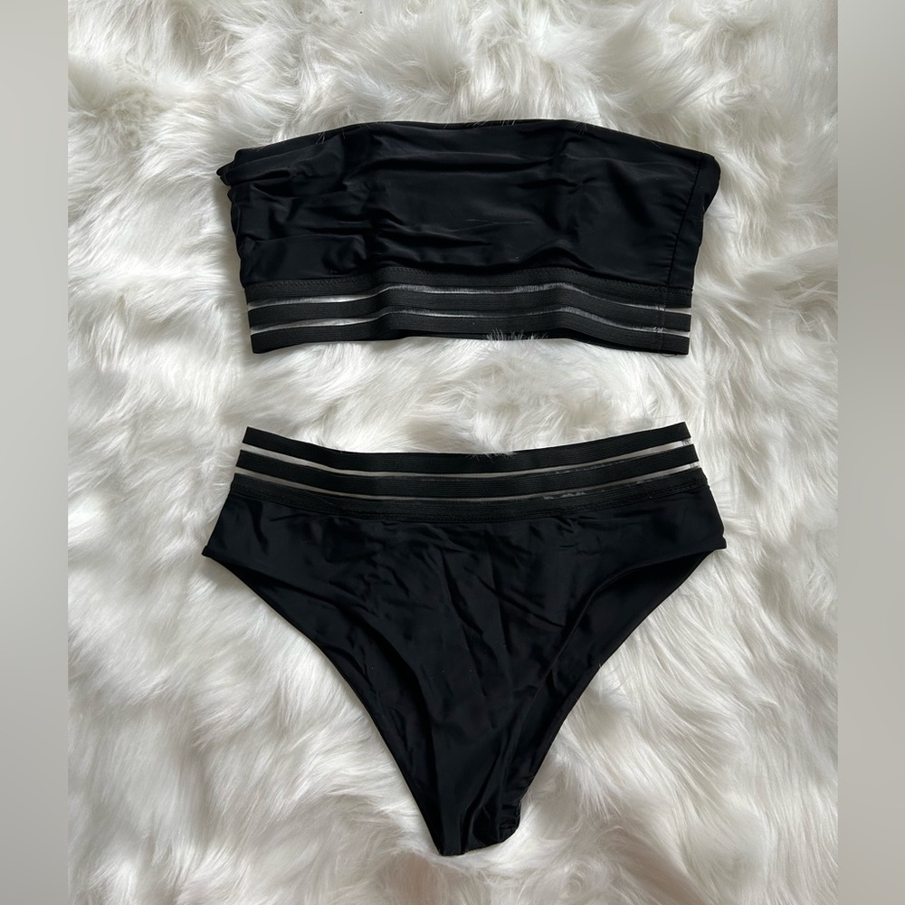 High Waisted Black Bikini